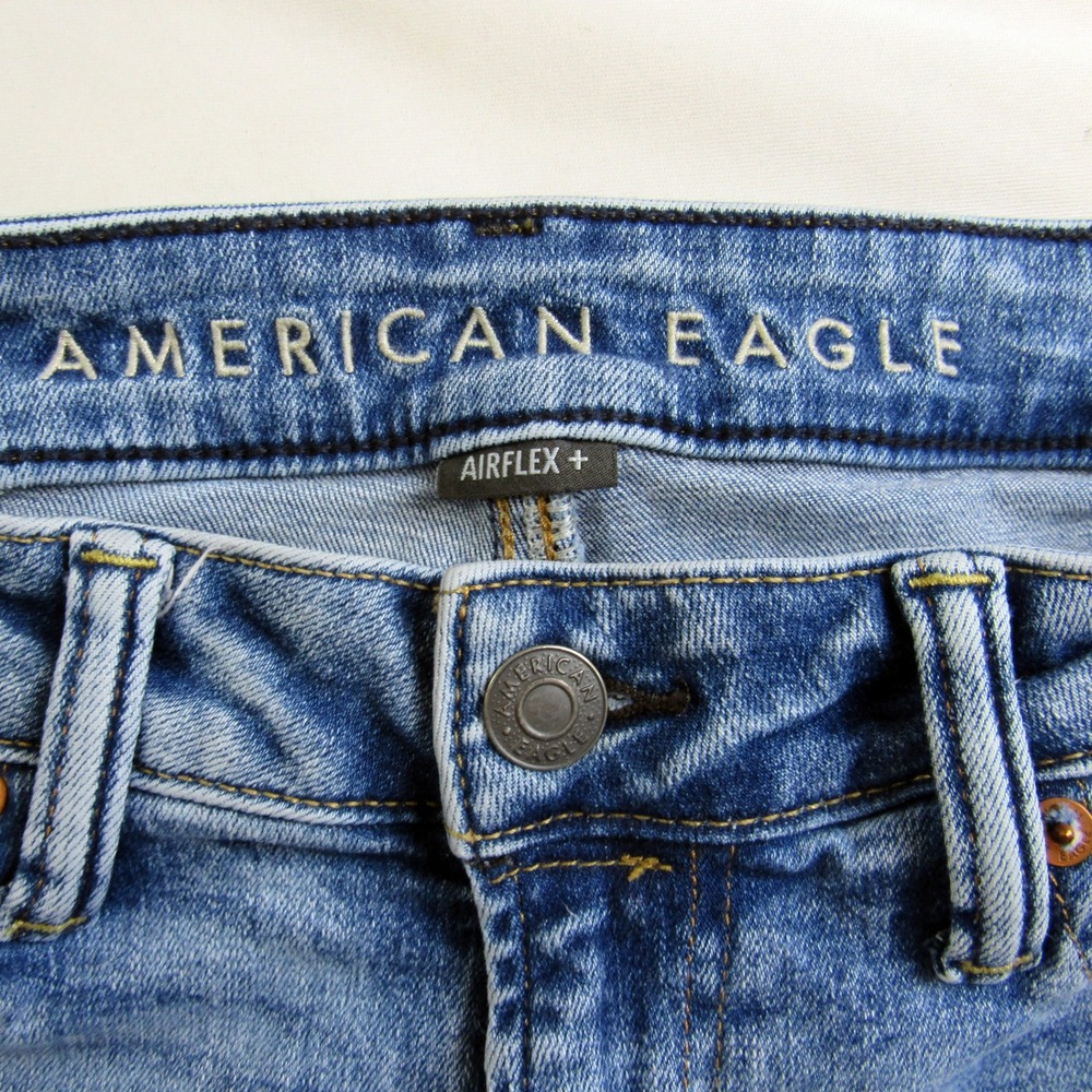 American Eagle Air Flex Jeans Acid Wash Slim Stretch 30x32 Actual 30x31